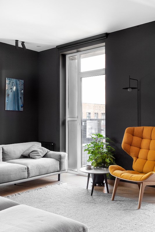 Decoração com preto e terracota
