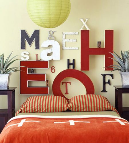 letras na cabeceira