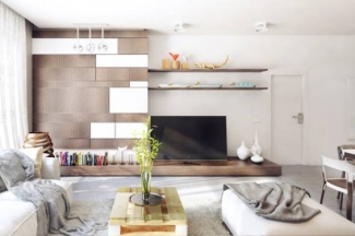 Apartamentos com salas integradas