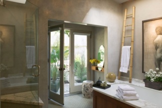 Banheiros Modernos - cimento queimado