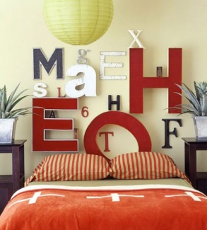 letras na cabeceira