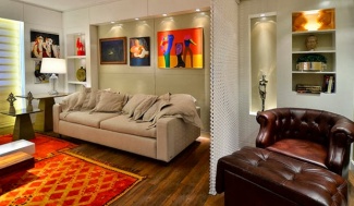 ambiente com elementos clássicos e retrô