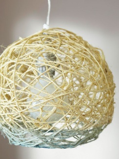 sisal na luminária