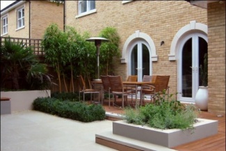 Ilhas verdes para não atrapalhar os espaços de passagem.