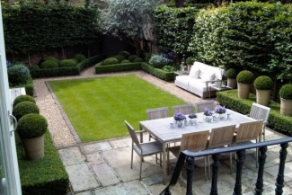 jardim, varanda, vasos, plantas, área externa