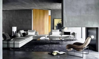 Cinza na sala de estar