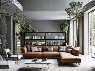 Cinza na sala de estar