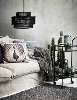 Cinza na sala de estar