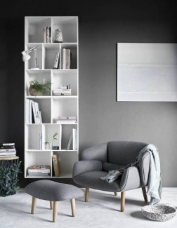 Cinza na sala de estar