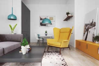 Decór escandinavo com cor!