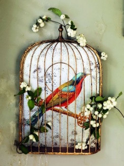 gaiola arte de parede.