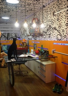 Marylia Nogueira com o Quarto do Atleta