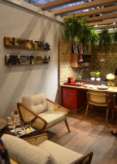 ND Estúdio com a Sala de Estar com Varanda