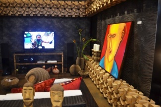 Kleber Carvalho com o Home Teather