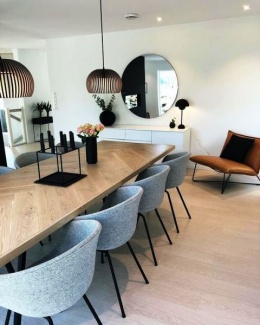 Espelho na Sala de Jantar - Covet House  Espelho na Sala de Jantar - Covet House