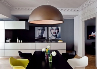 Sala de Jantar Moderna - Pierre Blindreiff e Sébastien Geissertdes V8 Designers e o arquiteto Benjamin Lestrat